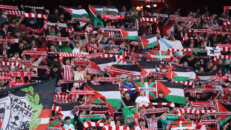 Bilbao'dan Filistin'e Destek! Maç Öncesi Duygulandıran Anlar