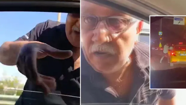 İstanbul'da trafik magandası kamerada! Otomobili yumrukladı