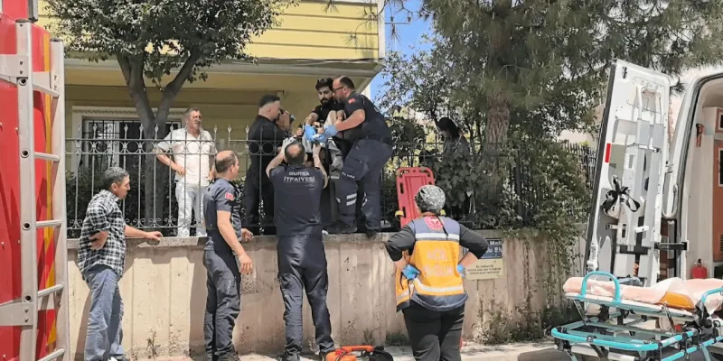 İnegöl'de Korkunç Kaza! Bahçede Demir Faciası